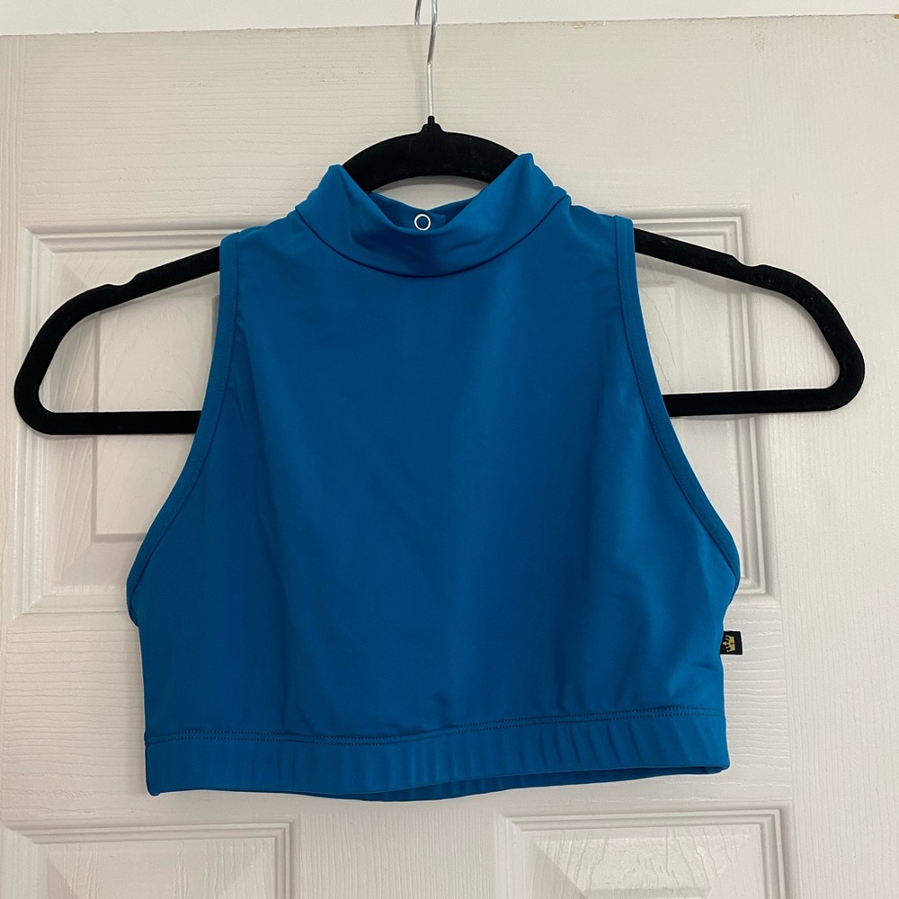 NWOT Mariia Crown - M2 High Neck Crop Top - Color: Teal
